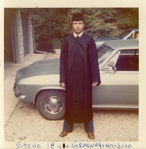 Harry & his corvair (June 1972)