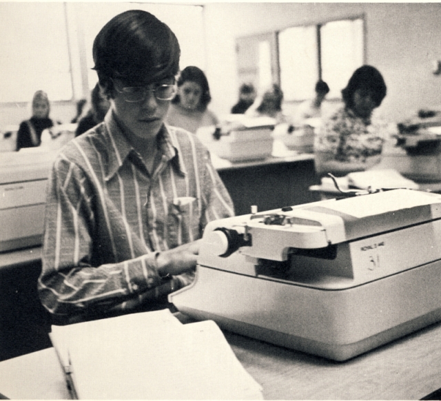 Typing class. Where did all the typewriters go?